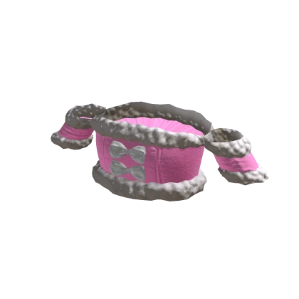 BB Winter Wonderland Fluffy Satin Ribbon Top Pink | Roblox Item