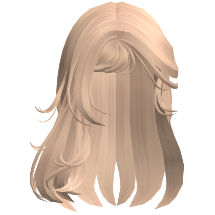 Emo Long Messy Hair w/ Side Bangs (Blonde) Roblox item