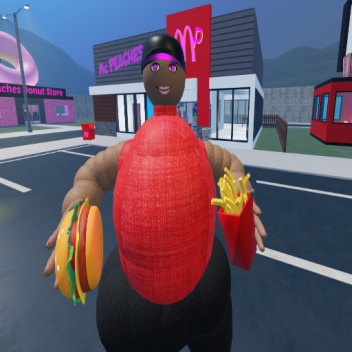 可愛い桃の回復バトル💜🍔 💀