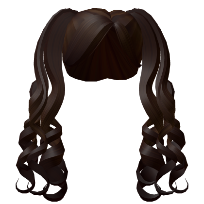 Brown Aesthetic Curly Pigtails Roblox item