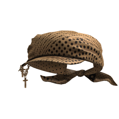 Cadet Grunge Y2K Tied  Cap (Ginger Polka Dot) Roblox item
