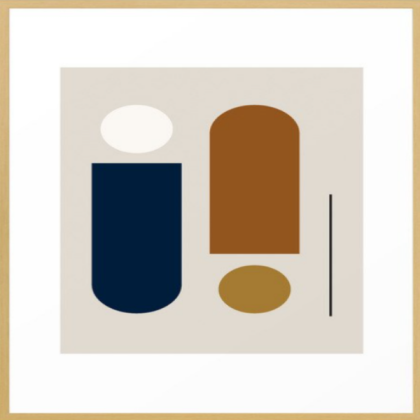 Brown Framed Pastel Abstract Art Roblox decal