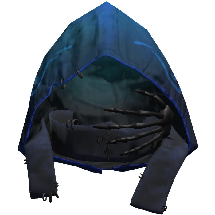 Blue Emo Skeleton Cross Grunge Gothic Hood