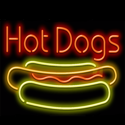 neon hot dog sign Roblox decal