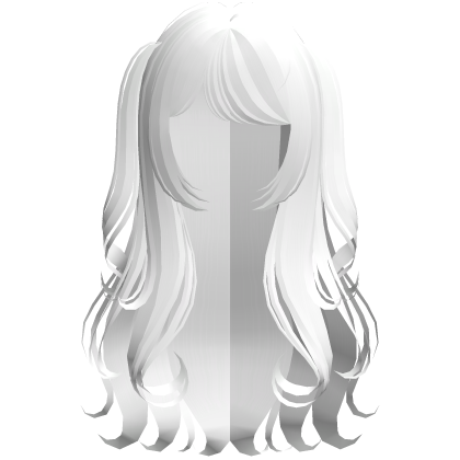 adorable wispy curly pigtails hair in white