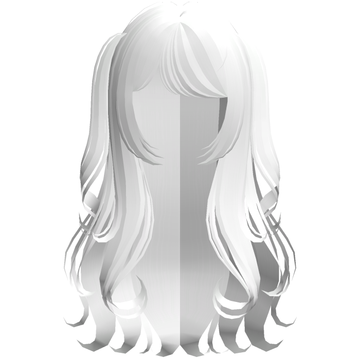 adorable wispy curly pigtails hair in white