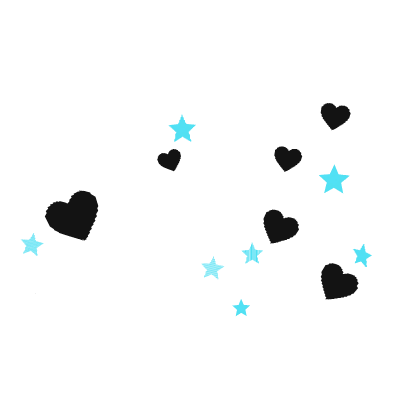 Animated Emo Heart and Stars Aura