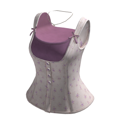 Floral Layered Corset Top (Purple)