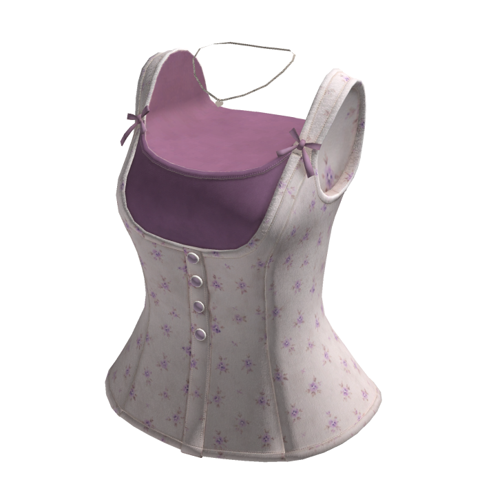 Floral Layered Corset Top (Purple)