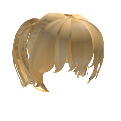 Cute Double Ponytail w bangs Blonde thumbnail