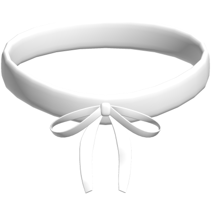 White Ribbon Choker