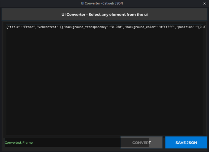 ui to catweb json preview 1
