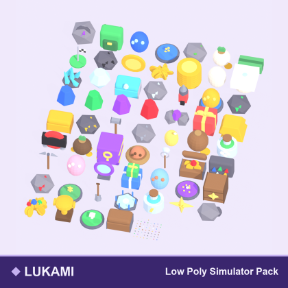 Low Poly Simulator Pack Ore Gem Egg Chest x60