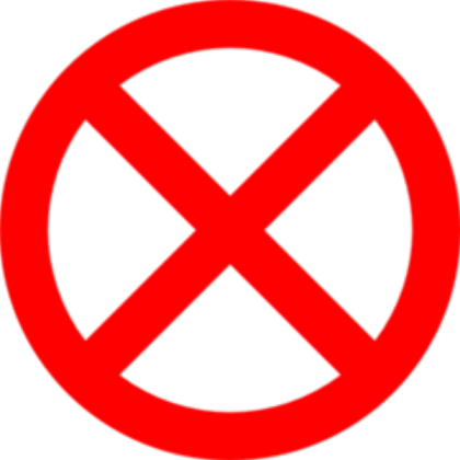 X-sign Roblox decal