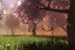relaxing cherry forest