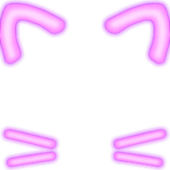 [EMISSIVE] Glowing Purple Cute Cat Ear Face Filter