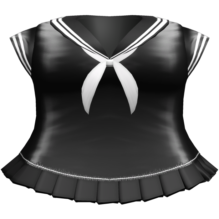 anime yandere simulator school uniform in black