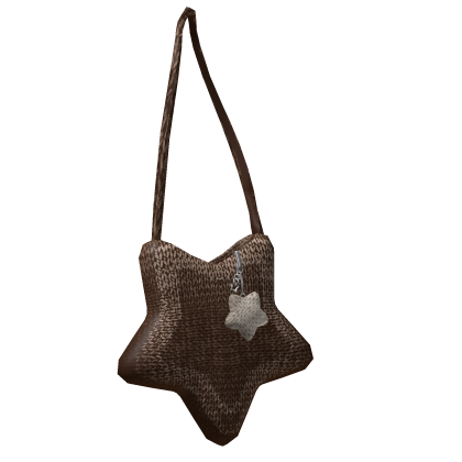 Knitted Star Tote Bag (Brown & Beige) (3.0)