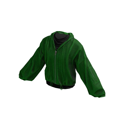 Oversized Zip Up Hoodie (Green) | Roblox Item - Rolimon's