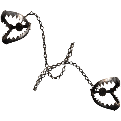 Rusty Grunge Scary Floating Body Chained Bear Trap Roblox item