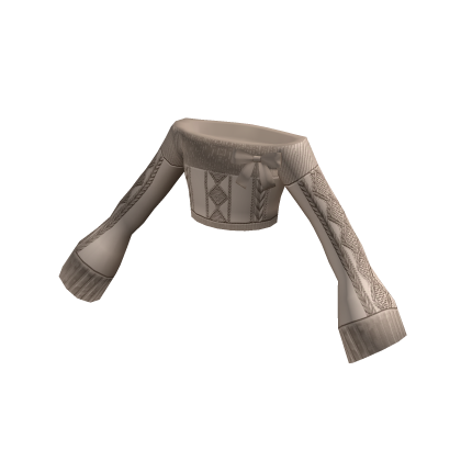 Off Shoulder Crop sweater w bow (Milktea) thumbnail
