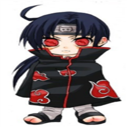 Itachi as a cartoon Roblox decal