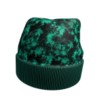 Teal Green & Black Grunge Emo Beanie