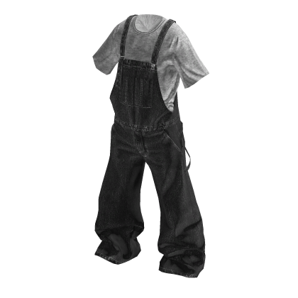 💗DENIM BIB OVERALLS_BLACK