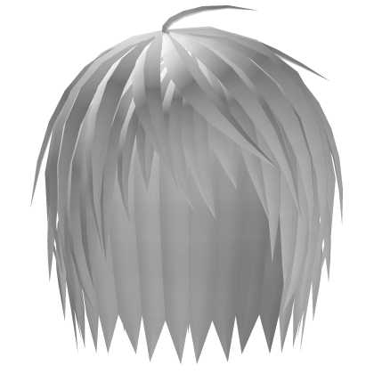 𖹭 messy layered hair in white
