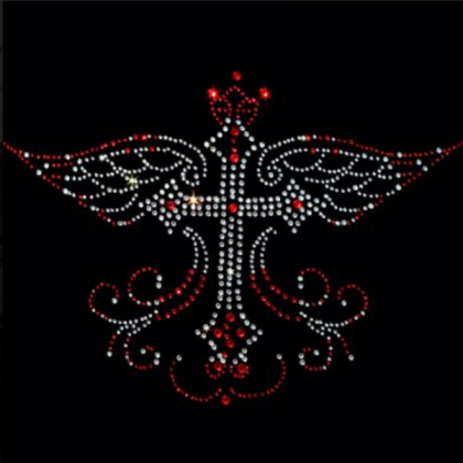 red gemstone cross y2k cyber emo goth aesthetic Roblox decal