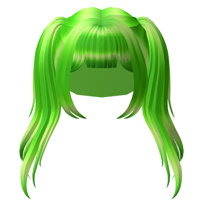 Green Cyberpunk Lush School Girl Hair