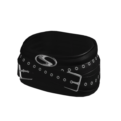 y2k ☆ grunge syaa black belt miniskirt