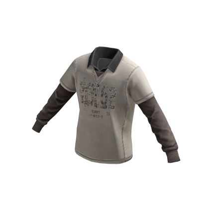 Grunge 52 Polo w/ Long Sleeve & Chain (Beige)