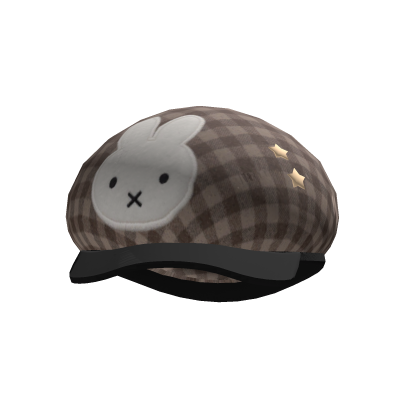 Brown Bunny Beret Hat  Roblox item