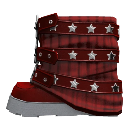 Y2K Starry Shoes Red - Left Shoe Accessory | Roblox Item