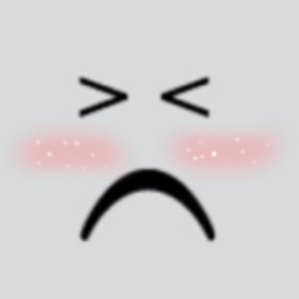 Sad blush face :( Roblox decal