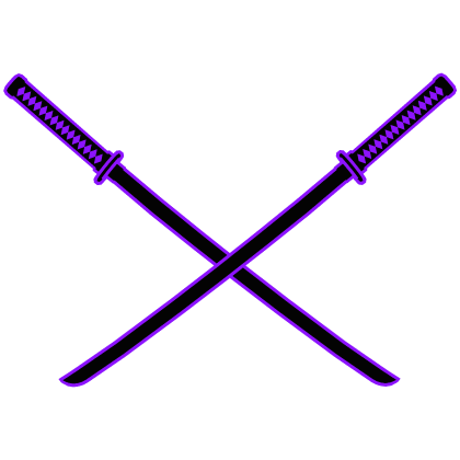 Cartoony Purple Katanas