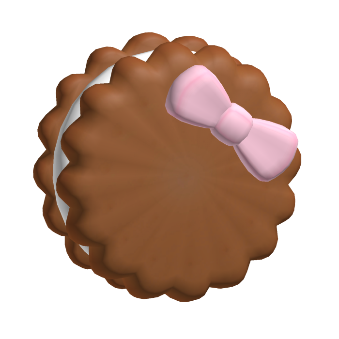 𐔌ྀི┊Adorable Mocha Round Biscuit Bow Pillow