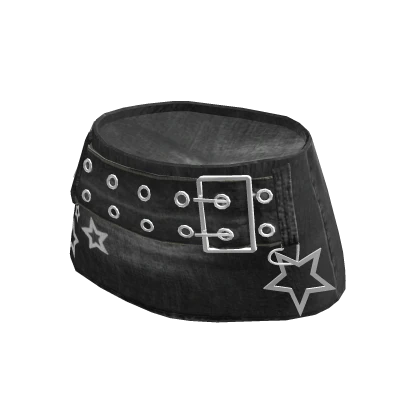 Y2K Grunge mini skirt in black denim with star Roblox Item Rolimon s