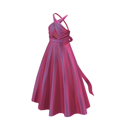 strapless open back dress Strapless Hot Pink Pleated Long Prom Dress with Slit – FancyVestido main image 0