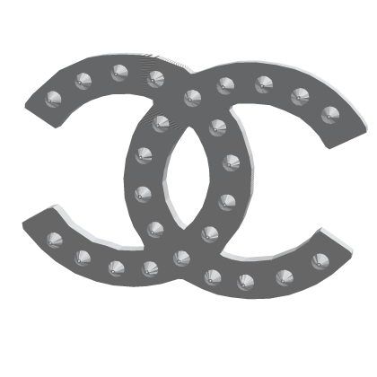 white studded chanel hairclip