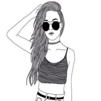 Outline Girl Roblox decal