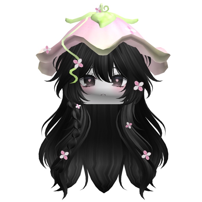 Kawaii Fluffy Layered Flower Hair (Black)