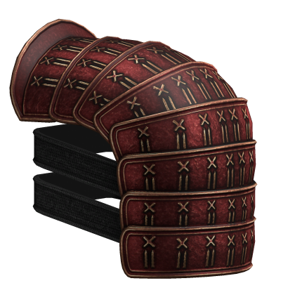 Red & Gold Samurai Pauldron - Left Roblox item