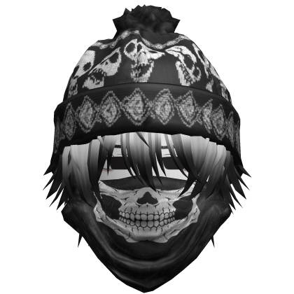 moe boy with emo skull beanie + mask