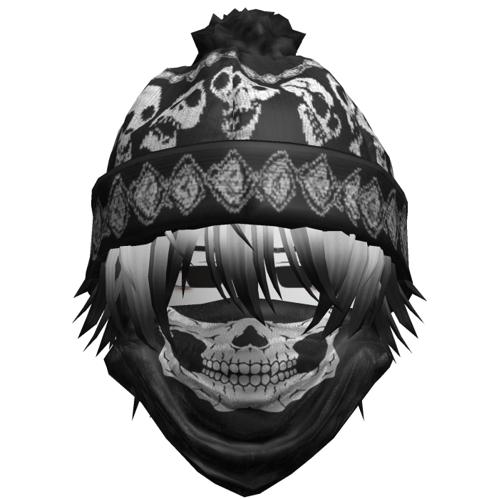 moe boy with emo skull beanie + mask