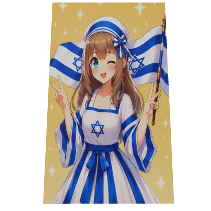 🔥 [NEW] Israel Anime Girl Cape 💙🤍 Roblox item