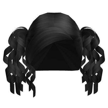 Sweet Black Curly Pigtails Roblox item