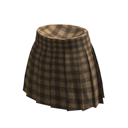 Brown Plaid Pleated Skirt thumbnail