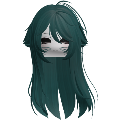 Teal Hair Shy Moe Com Cat Girl